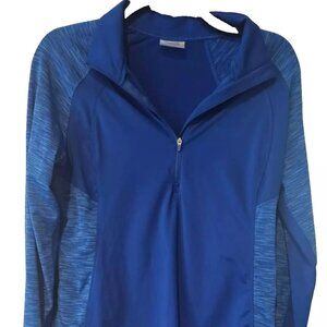 Danskin Now Women's Blue Long Sleeve 1/4 Zip Collared Athletic Jacket Size M